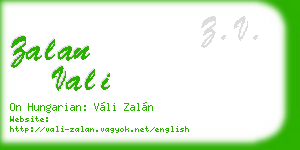 zalan vali business card